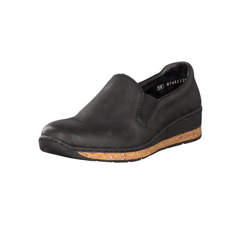 Slip On Damske - Rieker 59766-00 Čierne Topánky